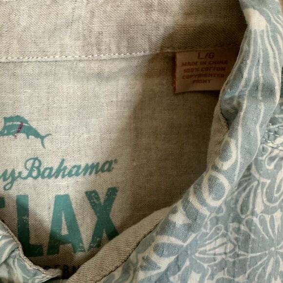 Tommy Bahama Shirt Relax Island Modern Fit Button Down White Green Floral Beach - Picture 3 of 6